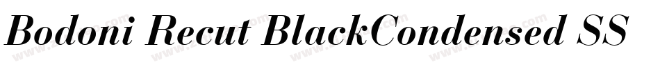 Bodoni Recut BlackCondensed SSi Normal字体转换